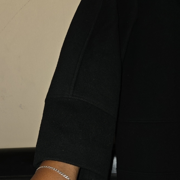 Harve Benard By Benard Holzman Women's Elegant Black Pea Coat - Picture 8 of 11